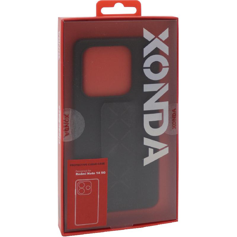 Xonda Back Cover Mobile Case with Strap, for Xiaomi Redmi Note 14 5G, Black