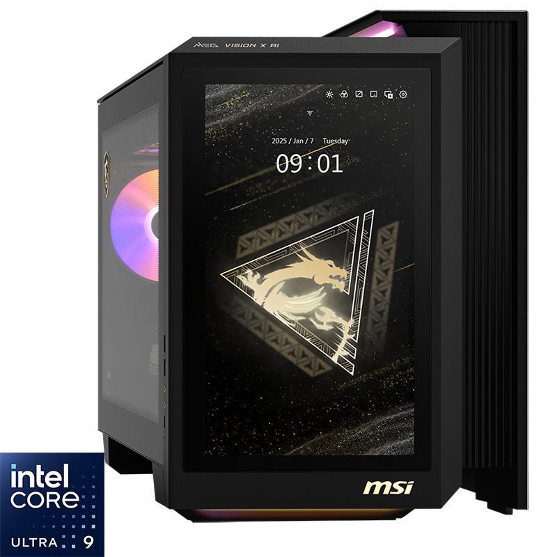 MSI Vision X AI Gaming CPU, AI, Intel Core Ultra 9 285K, 128 GB RAM, NVIDIA GeForce RTX 5090 (32 GB), 2 TB SSD/2 TB HDD