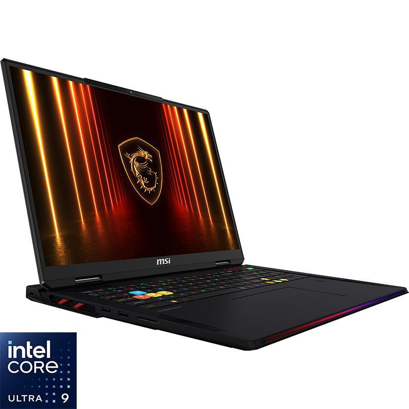 MSI Raider Gaming Laptops, AI, 18", Intel Core Ultra 9, 64 GB RAM, 2 TB NVMe PCIe Gen 4×4 SSD, Windows 11 Pro, NVIDIA GeForce 16 GB VR Enabled