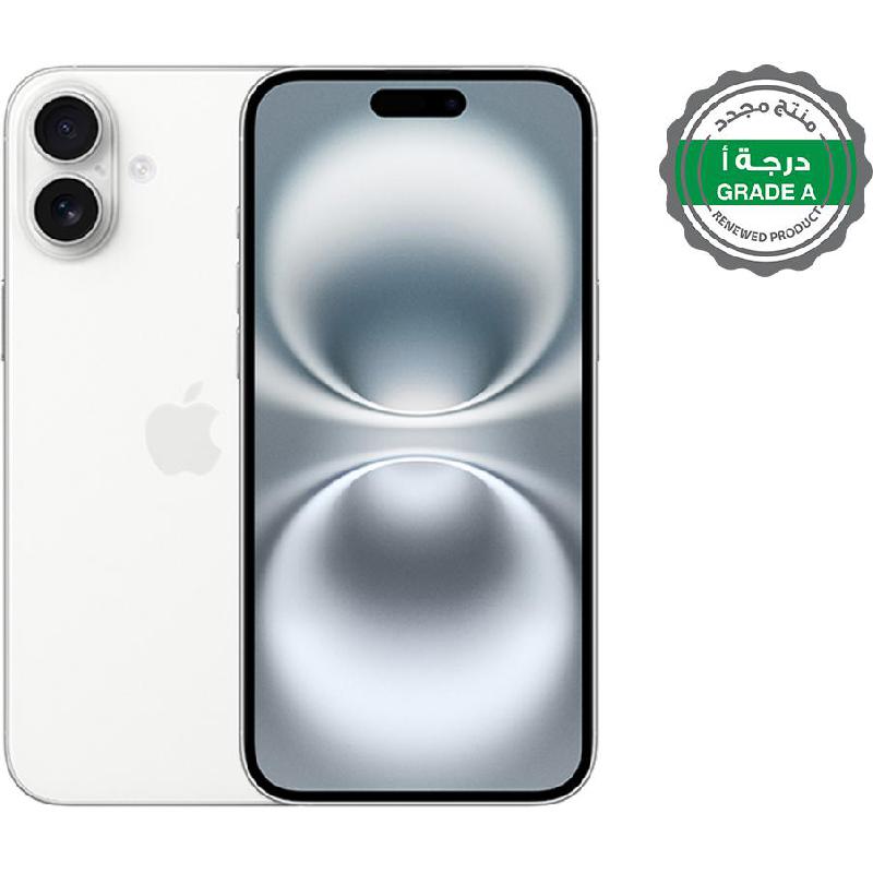 Renewed Grade A Apple iPhone 16, 128 GB, White, 5G