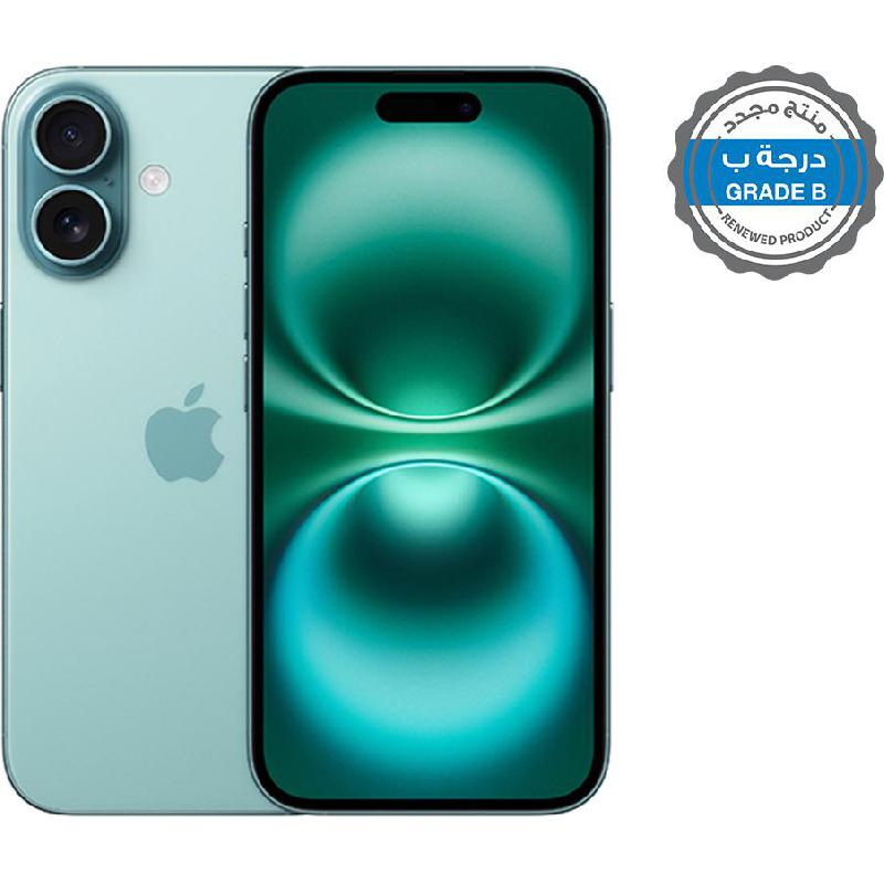 Renewed Grade B Apple iPhone 16, 256 GB, Teal, 5G