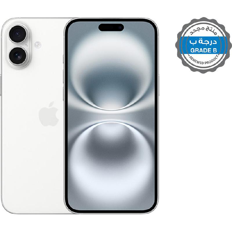 Renewed Grade B Apple iPhone 16 Plus, 256 GB, White, 5G