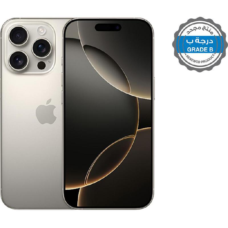 Renewed Grade B Apple iPhone 16 Pro, 128 GB, Natural Titanium, 5G