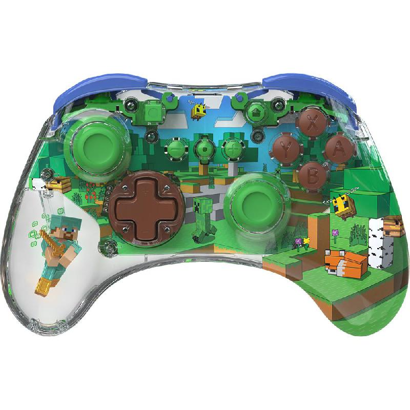 PDP REALMz Minecraft Forest Biome Controller, Wireless, for Nintendo Switch, Green