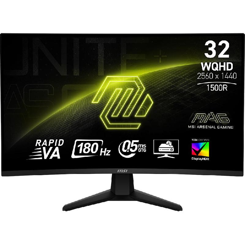 MSI MAG 32CQ6F 31.5" Gaming Monitor, LED, 180 Hz, 0.5ms (GtG), Black