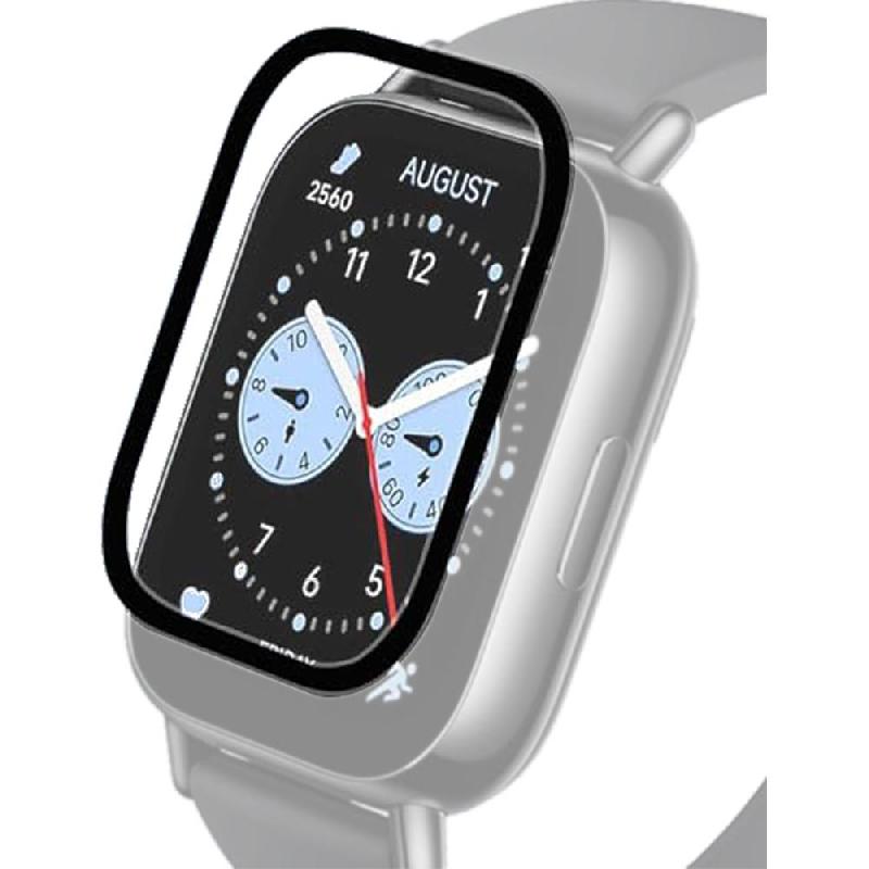 Just in Case Black Frame Soft Smartwatch Screen Protector, TPU, Black Frame, for Xiaomi Redmi Watch 5 Lite