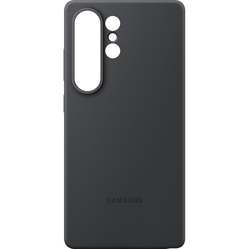 Samsung Silicone Back Cover Mobile Case, for Samsung Galaxy S25 Ultra, Black