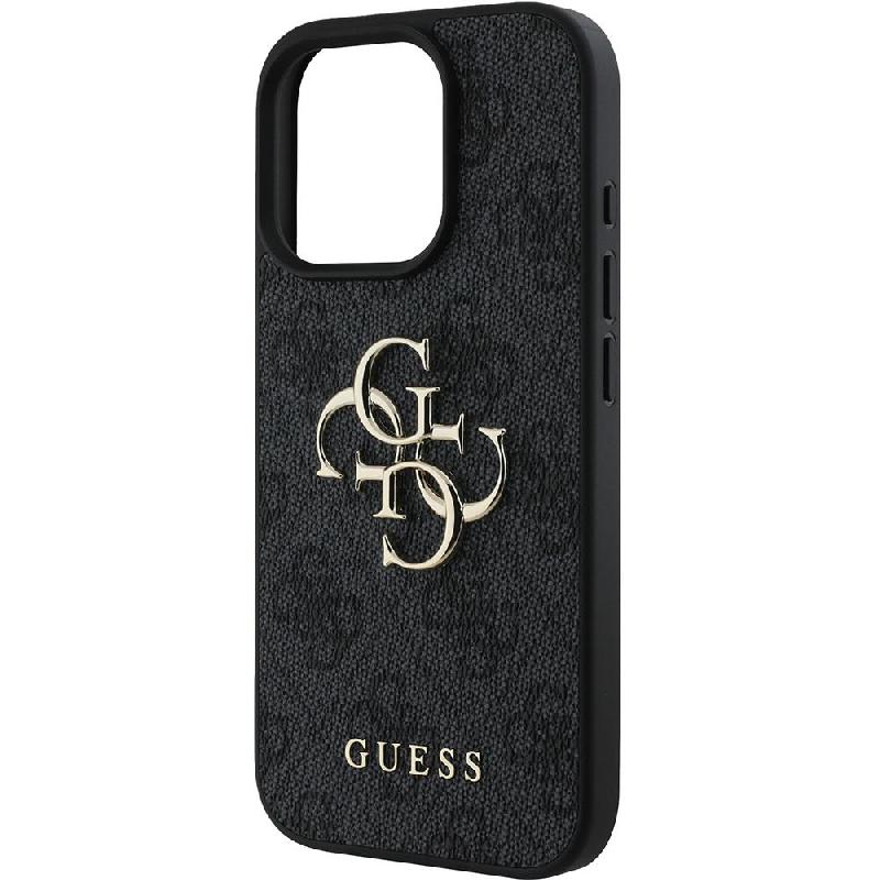 Guess Metal Hardware Back Cover Mobile Case, for iPhone 16 Pro Max, Black