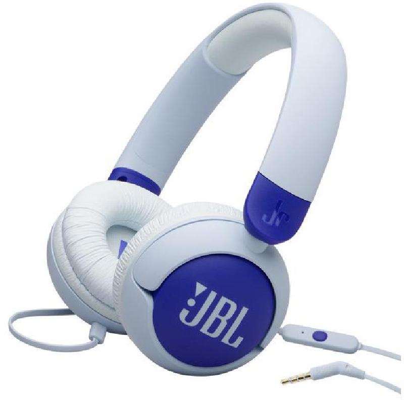 JBL Junior 320 On-Ear Headphones, Wired, 3.5 mm Connector, In-line Microphone, Blue