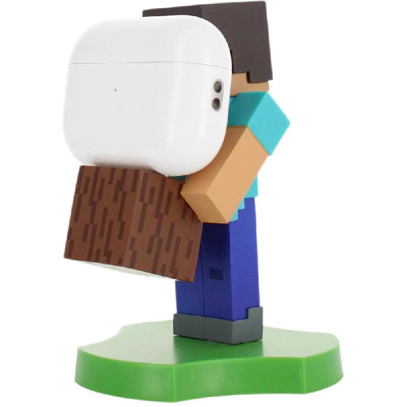 Cable Guys Minecraft: Steve Phone & Earbuds Holder, Universal, for Most Devices, — 2