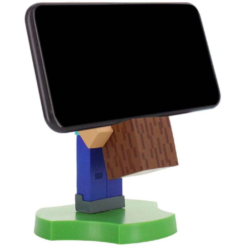 Cable Guys Minecraft: Steve Phone & Earbuds Holder, Universal, for Most Devices, — 3