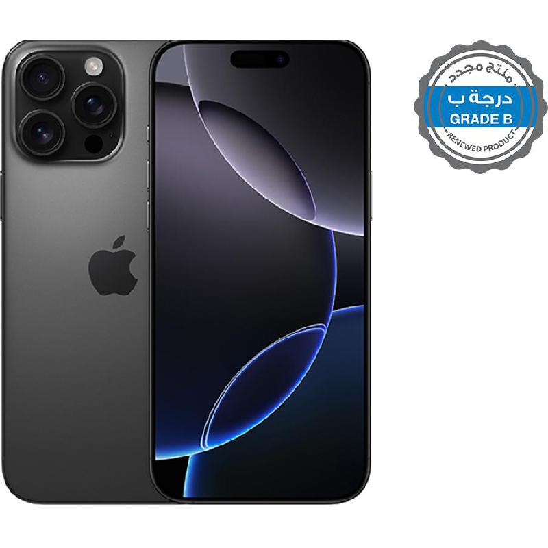 Renewed Grade B Apple iPhone 16 Pro Max, 512 GB, Black Titanium, 5G