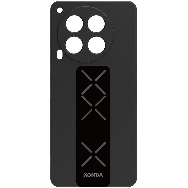 Xonda Back Cover Mobile Case with Strap, for Tecno Camon 30 5G, Black
