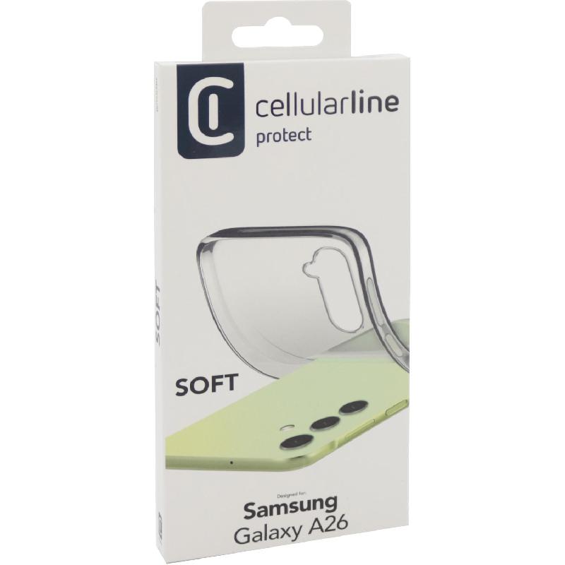 Cellularline Soft Back Cover Mobile Case, for Samsung Galaxy A26 5G, Clear