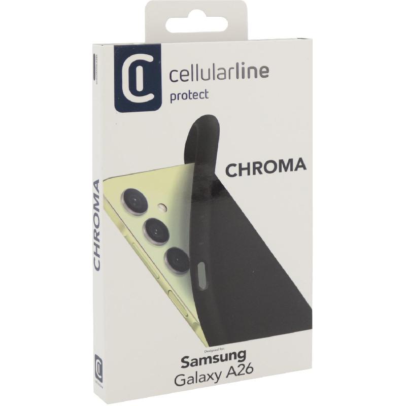 Cellularline Chroma Back Cover Mobile Case, for Samsung Galaxy A26 5G, Black