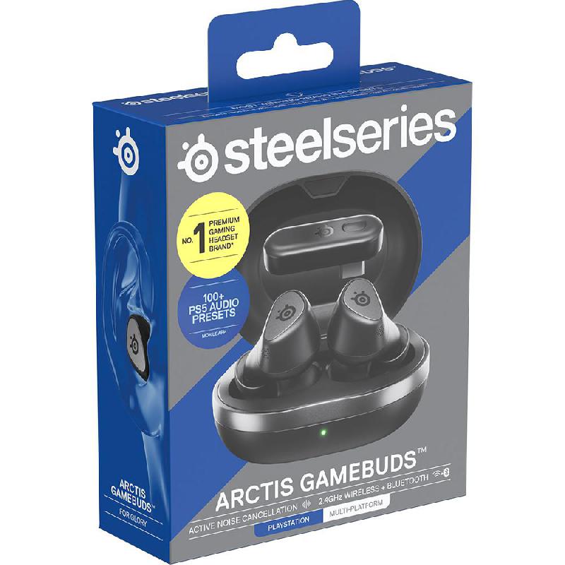SteelSeries Arctis Gamebuds Earbuds, Active Noise Cancelling, Bluetooth/Wireless, USB (Charging), Built-in Microphone, Black — 2