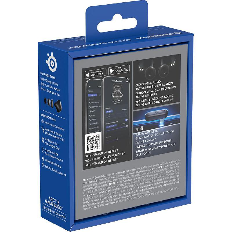 SteelSeries Arctis Gamebuds Earbuds, Active Noise Cancelling, Bluetooth/Wireless, USB (Charging), Built-in Microphone, Black — 3