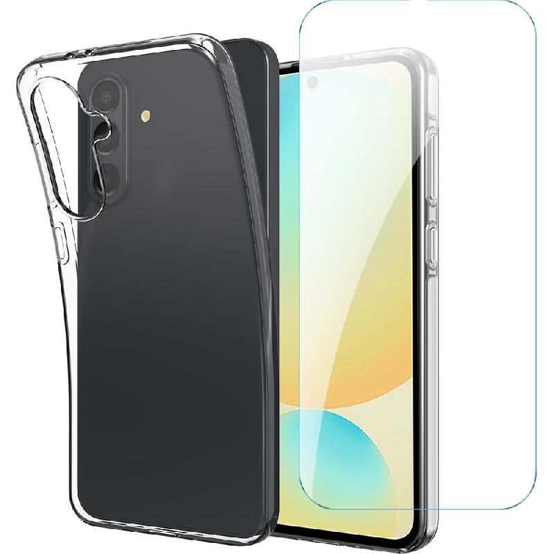 Just in Case Soft TPU Clear + Tempered Glass Smartphone Case Bundle, for Samsung Galaxy A26 5G, Clear