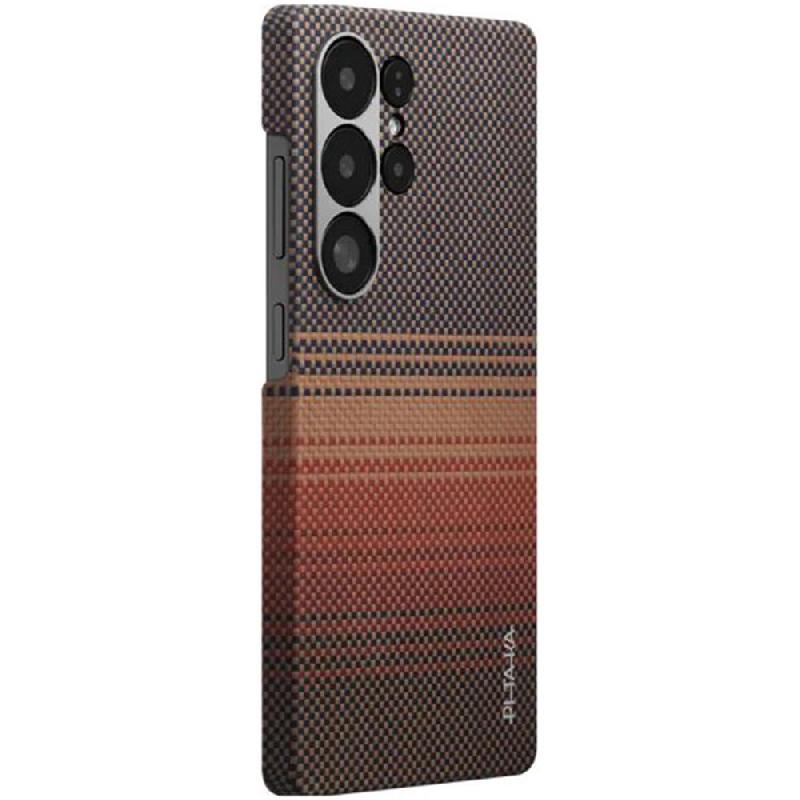 Pitaka Tactile Woven Back Cover Mobile Case with MagSafe, for Samsung Galaxy S25 Ultra, Sunset