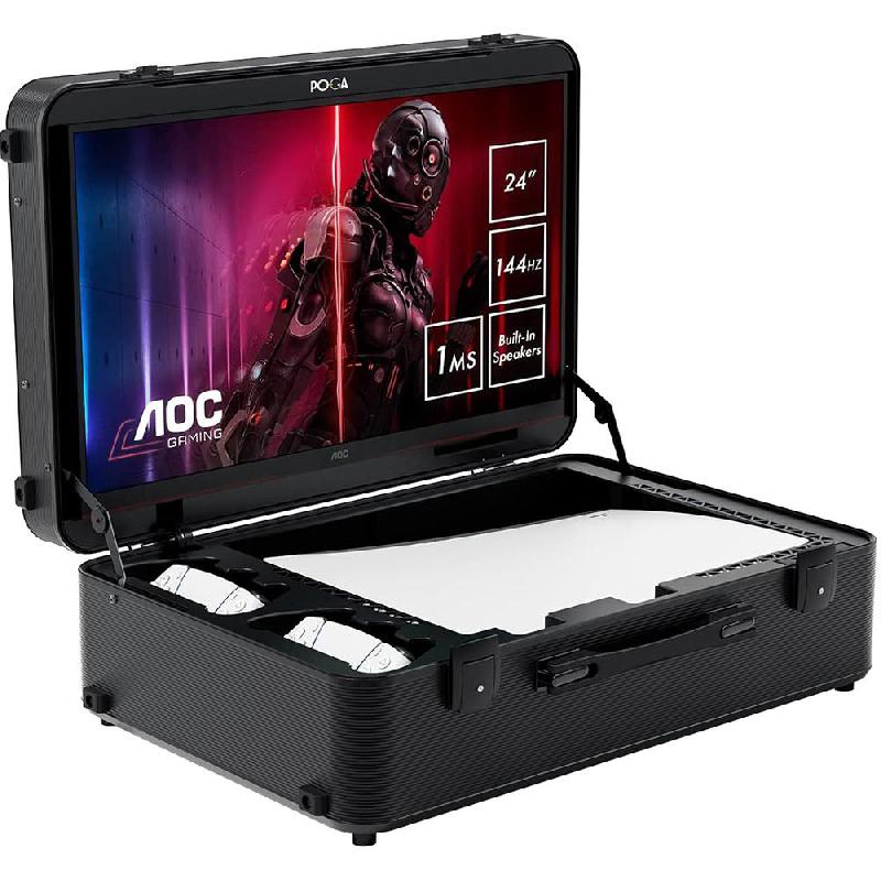 POGA Lux Portable Gaming Case, for PlayStation 5, Black