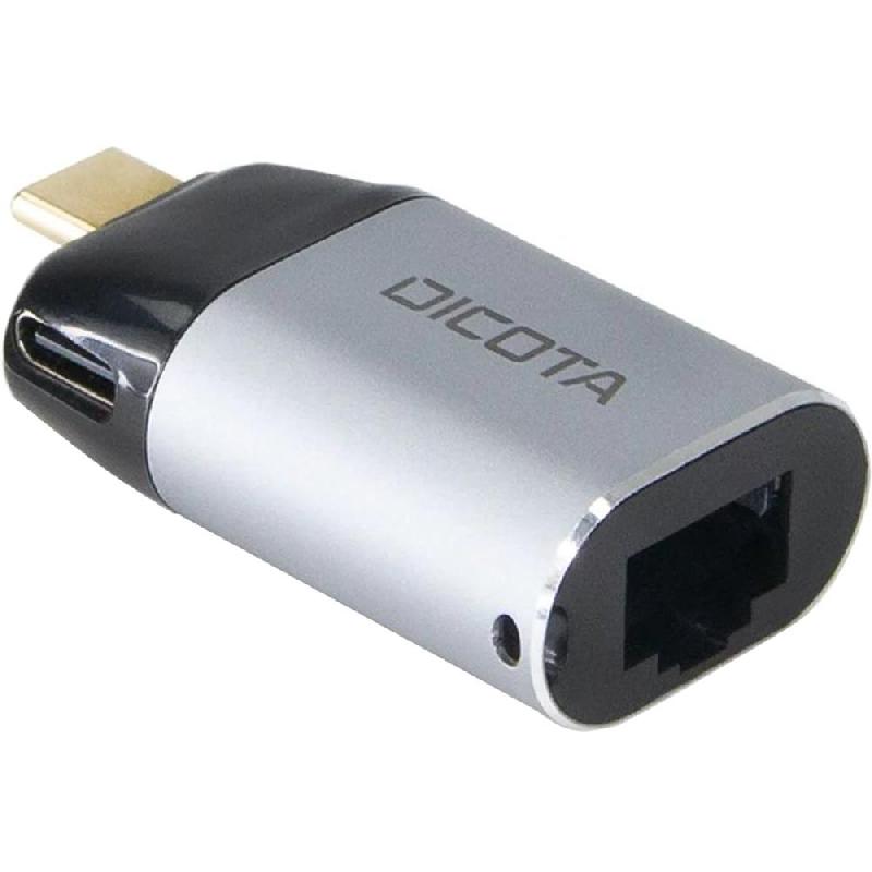 Dicota USB-C to Ethernet, PD (100W) Adapter