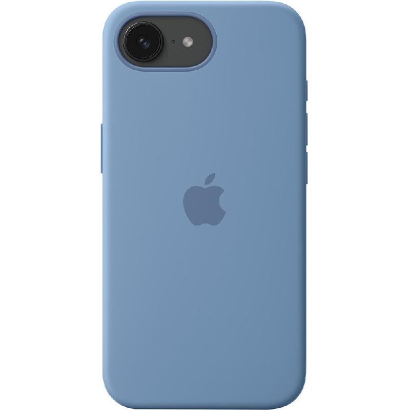 Apple Silicone Back Cover Mobile Case, for iPhone 16e, Winter Blue