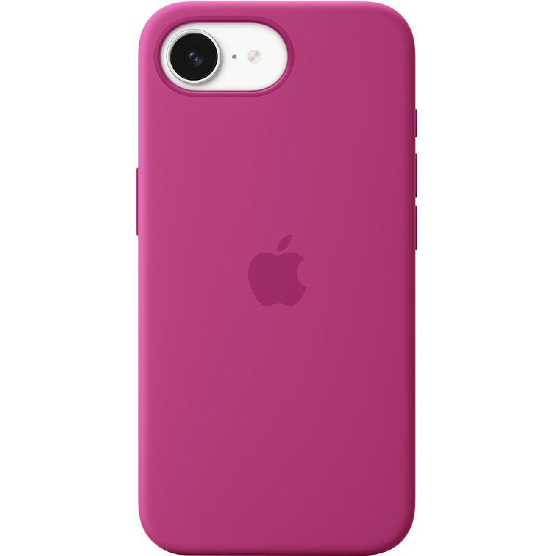 Apple Silicone Back Cover Mobile Case, for iPhone 16e, Fuchsia