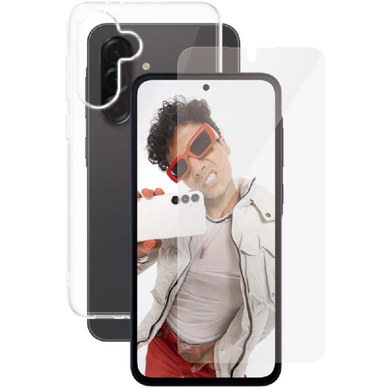 PanzerGlass 2-in-1 Protection CARE X-Ray Soft Clear Case + SAFE Tempered Glass Ultra Wide Fit Smartphone Case Bundle, for Samsung Galaxy A36 5G, Clear