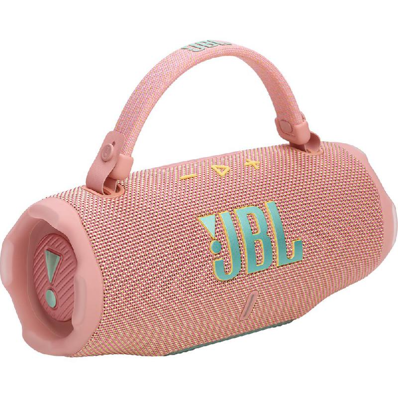 JBL Charge 6 Portable Speaker, Bluetooth, up to 28 Hours Playtime, Pink