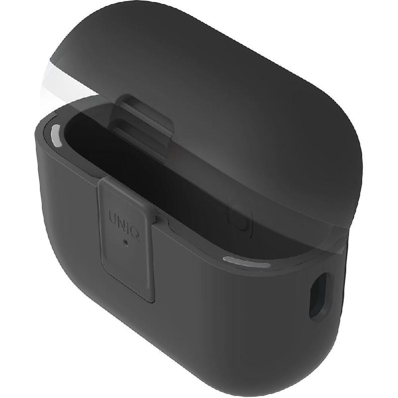 Uniq Clyde Earbuds Case, for Apple AirPods Pro 2nd Gen, Charcoal Dark Grey