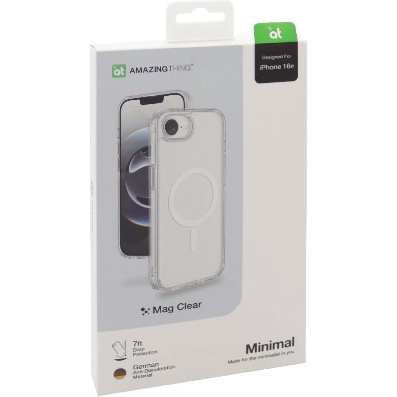 Amazing Thing MINIMAL Back Cover Mobile Case, for iPhone 17e/iPhone 16e, Clear