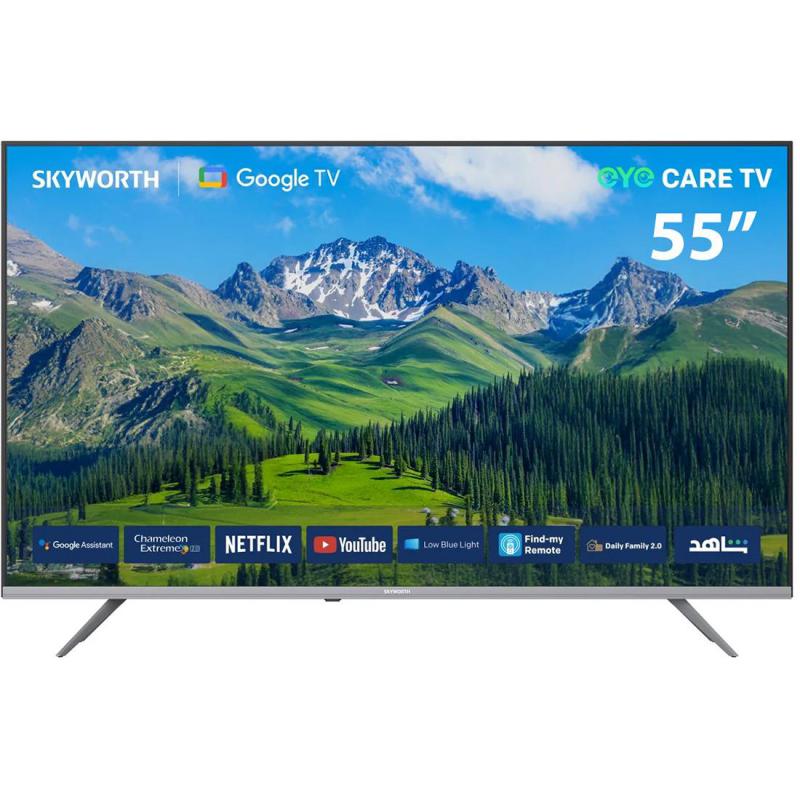 Skyworth 55" Smart TV, 4K LED, 60 Hz, Black, 55G6400G
