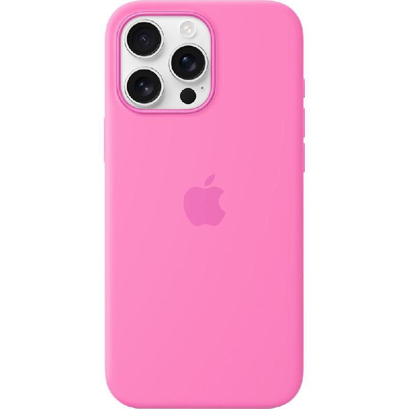 Apple Silicone Back Cover Mobile Case with MagSafe, for iPhone 16 Pro Max, Peony