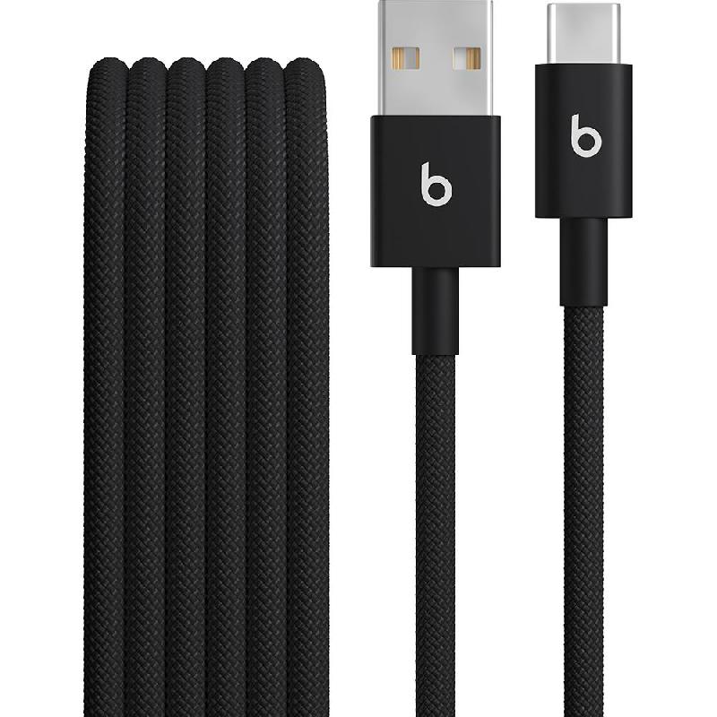Beats Woven USB-A to USB-C Sync & Charge Cable, 1.50 m ( 4.92 ft ), Bolt Black
