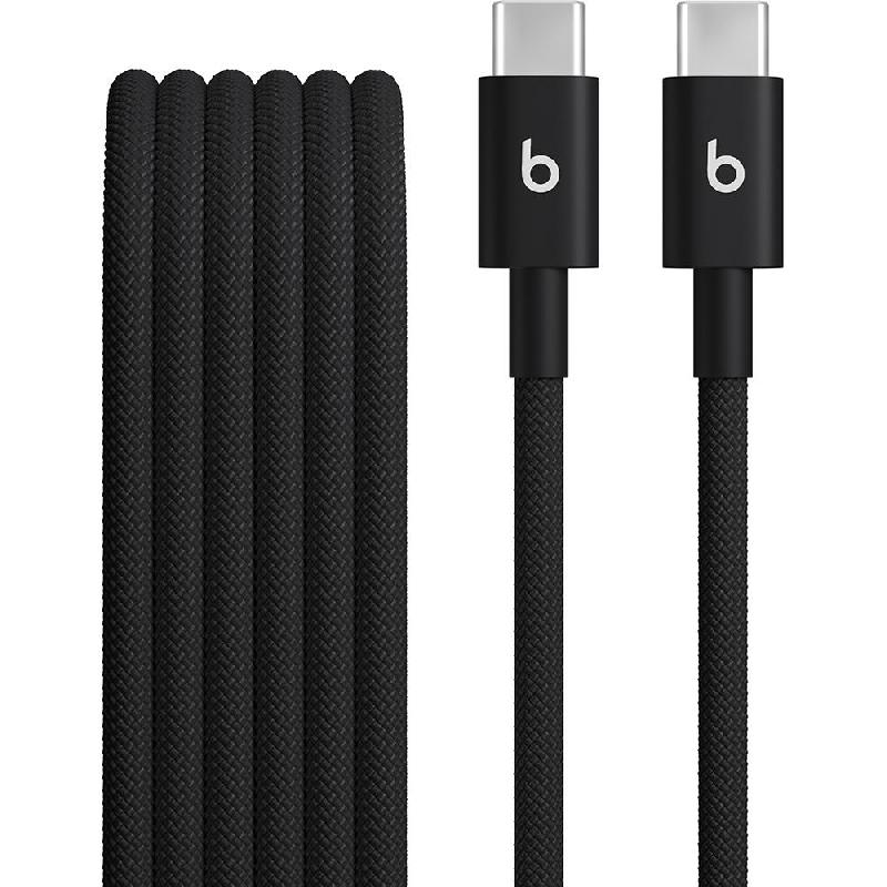 Beats Woven USB-C to USB-C Sync & Charge Cable, 20.00 cm ( 7.87 in ), Bolt Black