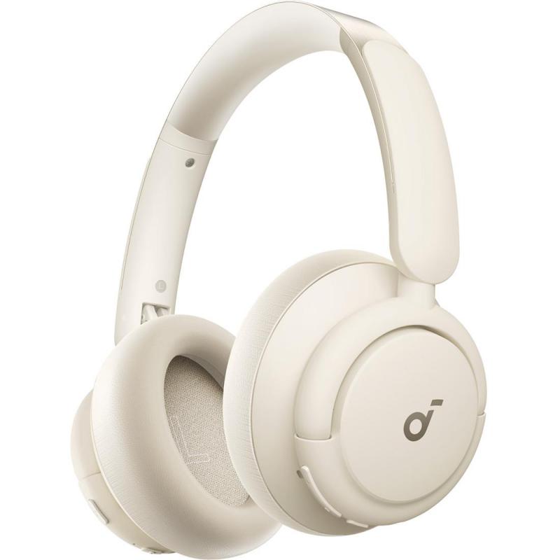 Anker Soundcore Q30 On-Ear Headphones, Active Noise Cancelling, Bluetooth, Built-in Microphone, White