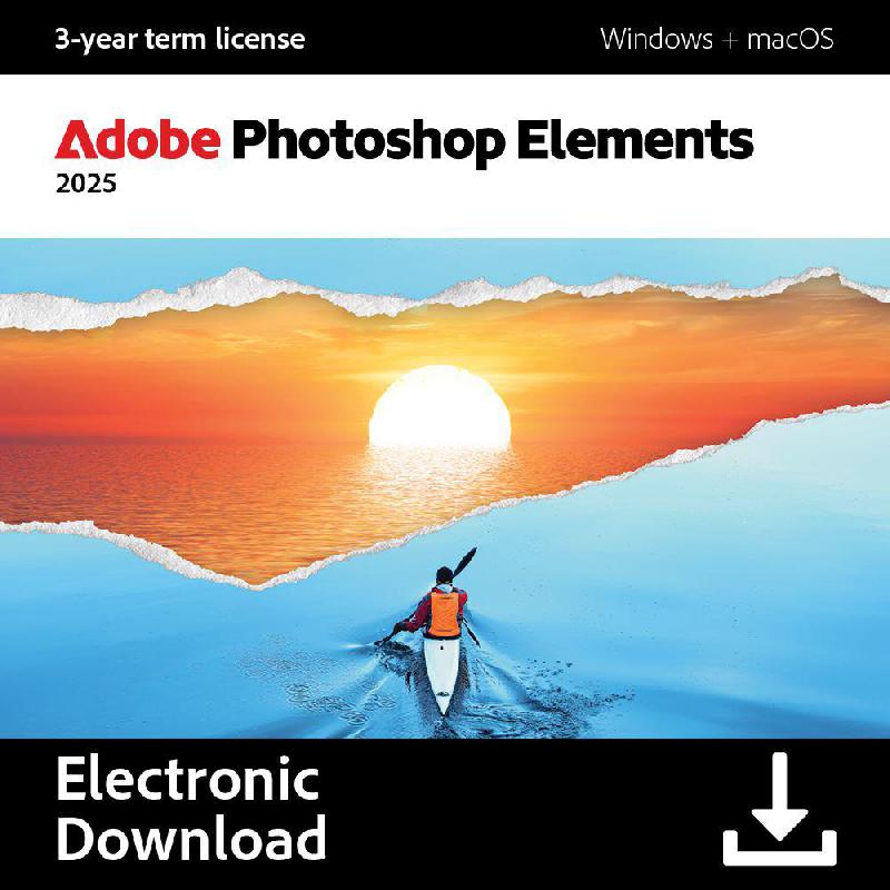 Adobe Photoshop Elements 2025 3 Years E-Voucher (Delivery by eMail), Digital Code (KSA)