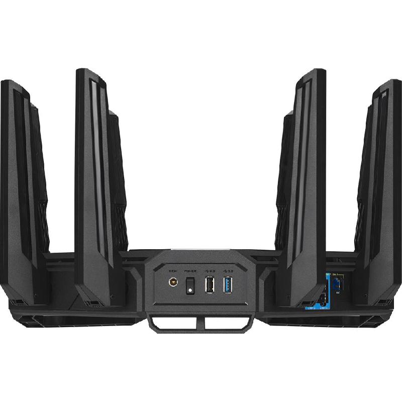 Asus ROG Rapture GT-BE98 Gaming Router, up to 25000 Mbps (6 GHz 11529 Mbps)/5 GHz-1/2 5764 Mbps/2.4 GHz 1376 Mbps), Quad-Band (2.4 GHz/5 GHz-1/5 GHz-2/6 GHz), Black — 4