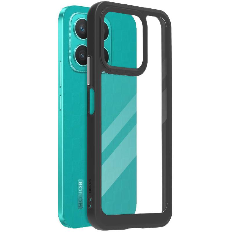 Araree Duple Back Cover Mobile Case, for Honor X8c, Clear/Black