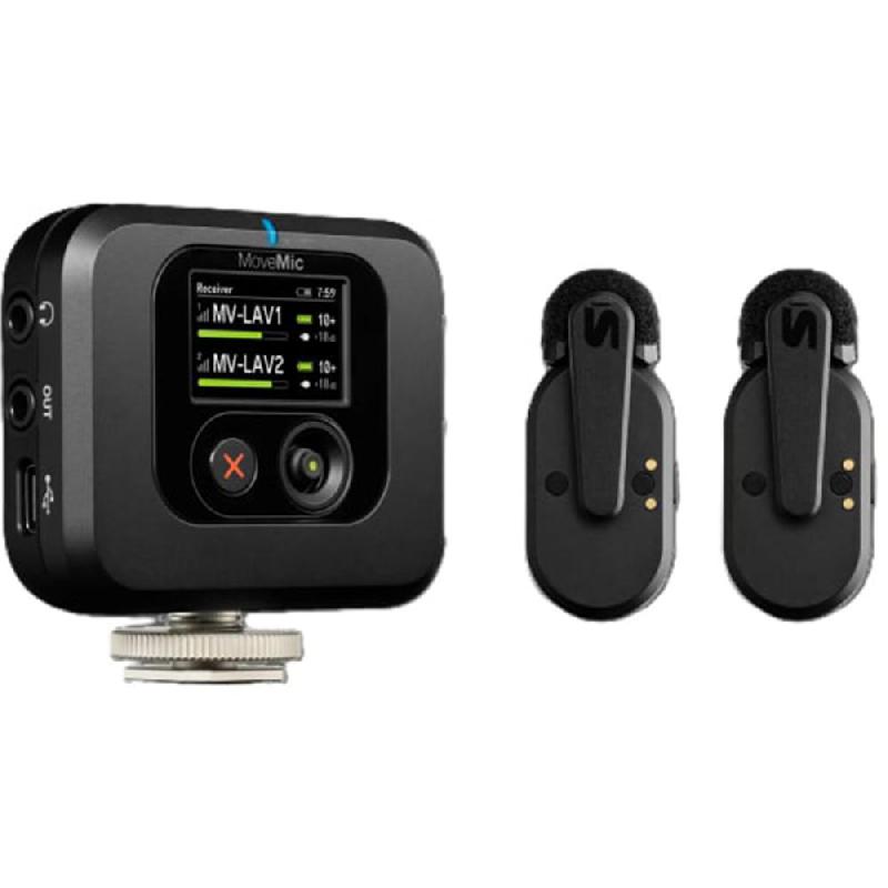 Shure MoveMic Two Receiver Kit, Lavalier Microphones, Black — 2