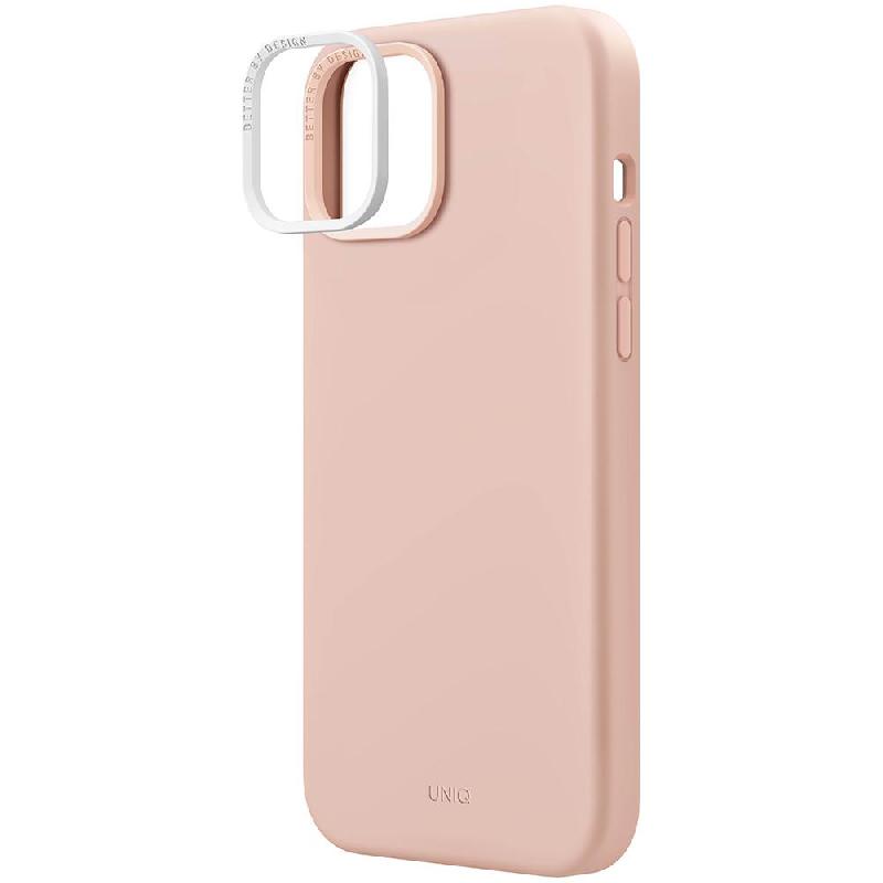 Uniq Lino Back Cover Mobile Case, for iPhone 14, Blush Pink
