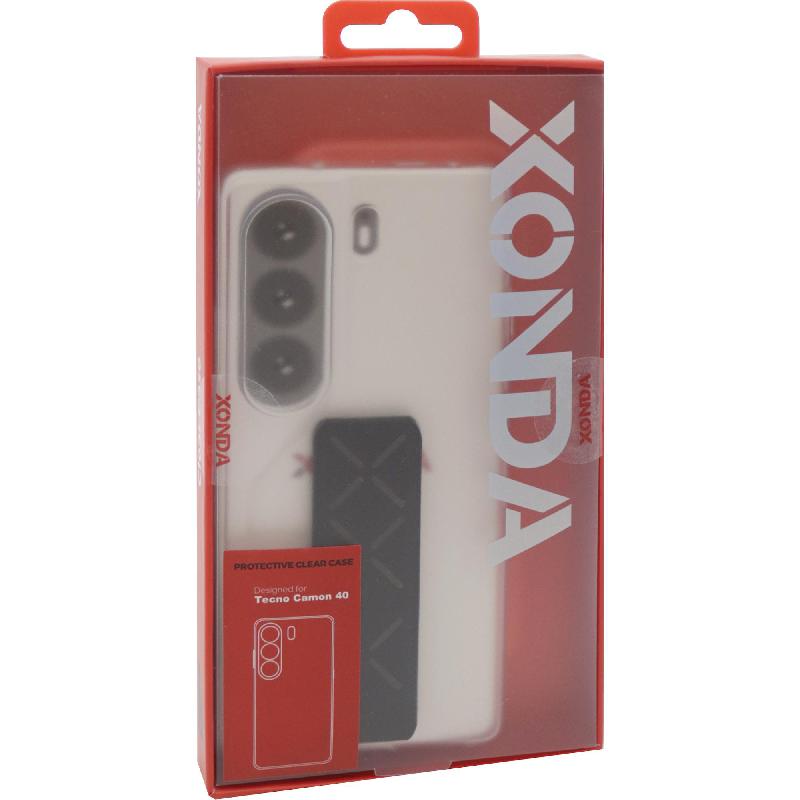 Xonda Back Cover Mobile Case with Strap, for Tecno Camon 40 5G, Clear