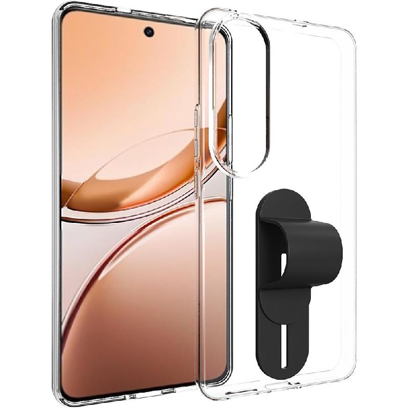 Just in Case Soft TPU Back Cover Mobile Case with Strap, for vivo V50 Lite, Clear