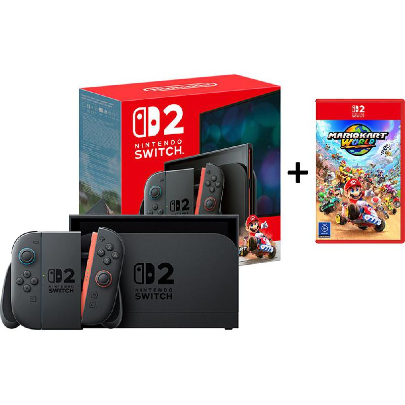 Nintendo Switch 2 Joy-Con 2 Controller, 256 GB, Bundle with Mario Kart World, Black