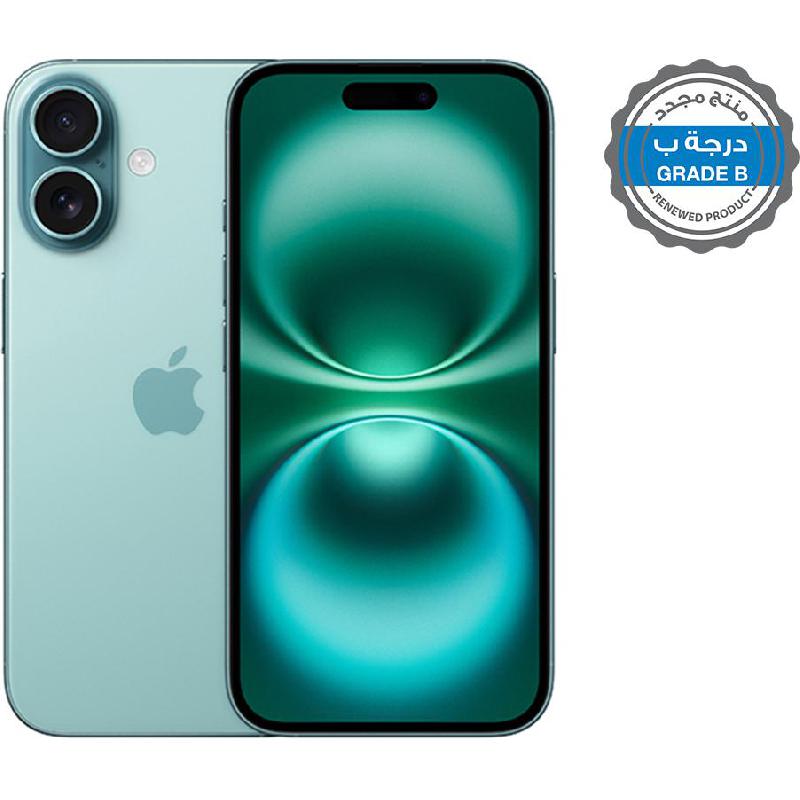Renewed Grade B Apple iPhone 16 Plus, 256 GB, Teal, 5G