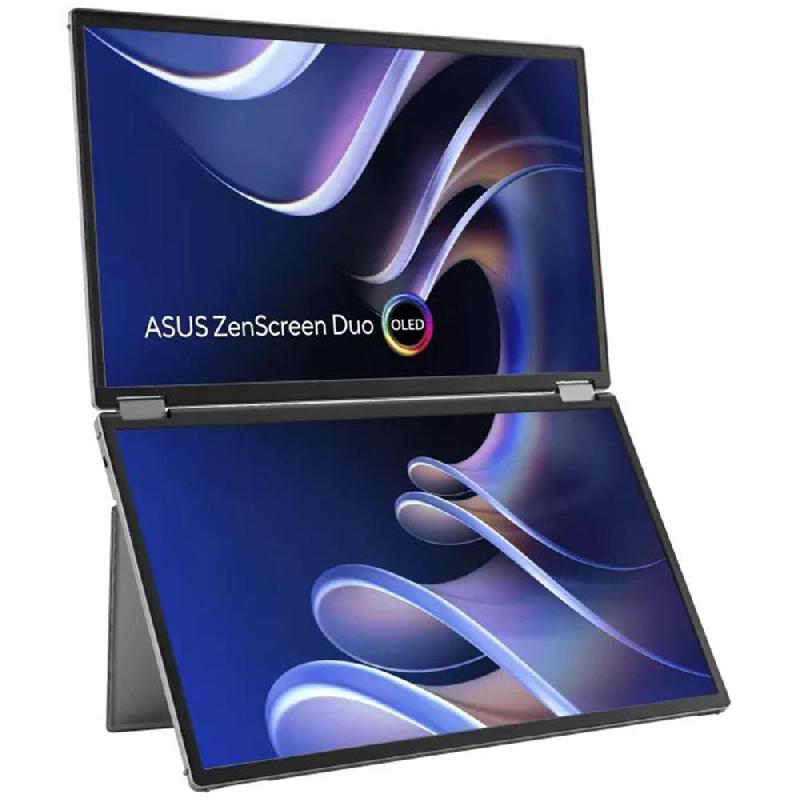 Asus ZenScreen Duo OLED 20" (Unfolded)/14" (Folded) Portable Monitor, OLED, LED, 1ms (GtG), Silver