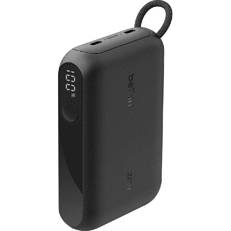 Belkin BoostCharge Power Bank 10000 mAh with Display, PD Fast Charging, 10000 mAh, Dual USB-C, Black
