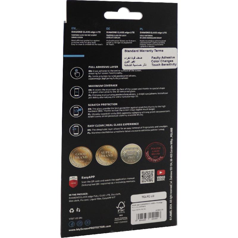 MyScreenPROTECTOR DIAMOND GLASS edge Lite Smartphone Screen Protector, Full Glue, Black, for OPPO A5 Pro 5G — 2