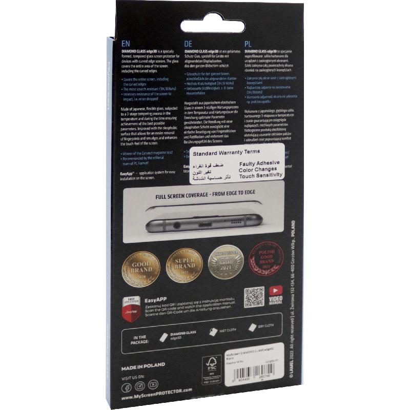 MyScreenPROTECTOR DIAMOND GLASS edge3D Smartphone Screen Protector, Covers the Entire Screen with Rounded Edges, for Realme 14 Pro 5G — 2