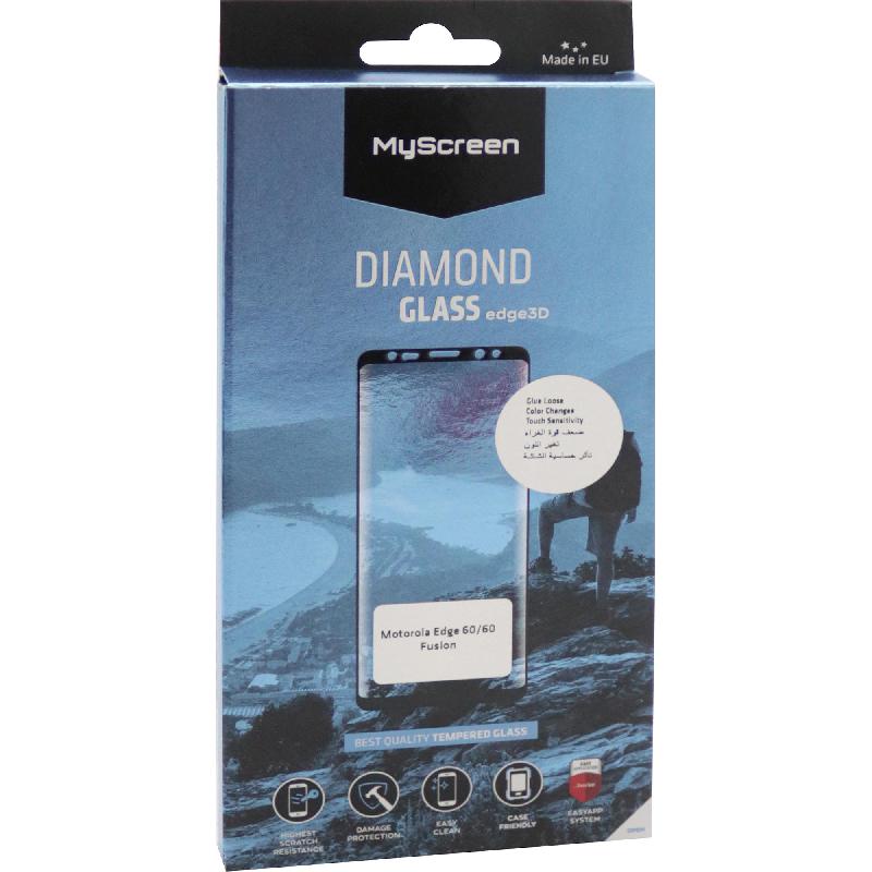 MyScreenPROTECTOR DIAMOND GLASS edge3D Smartphone Screen Protector, Covers the Entire Screen with Rounded Edges, for Motorola edge 60